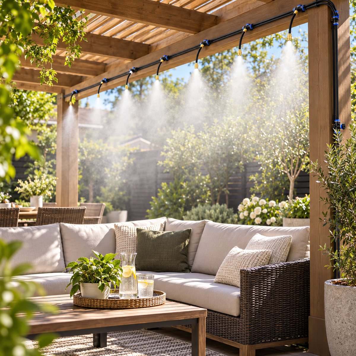 20m Garden Cooling Kit – Patio Misting System