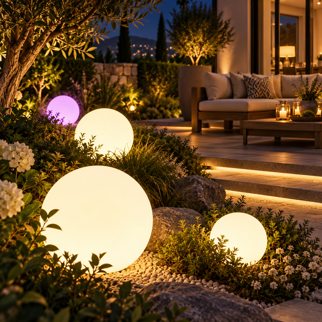 Rechargeable Garden Lights – LED Balls with Remote, Mood Lighting