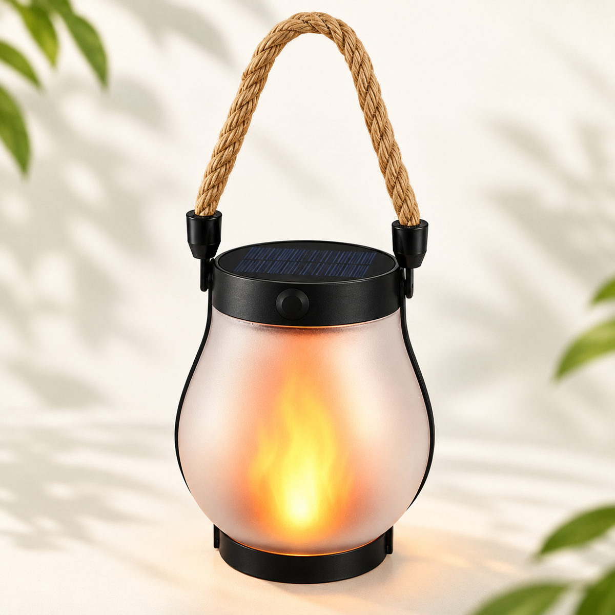 Solar Lanterns with Flame Glow – LED Garden Lanterns, Patio Lights