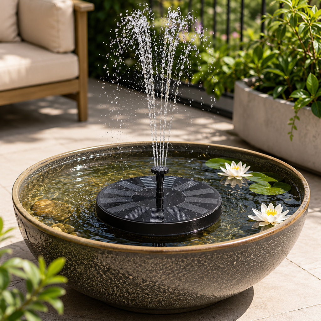 Solar Water Fountain – Bird Bath Fountain and Solar Fountain Pump