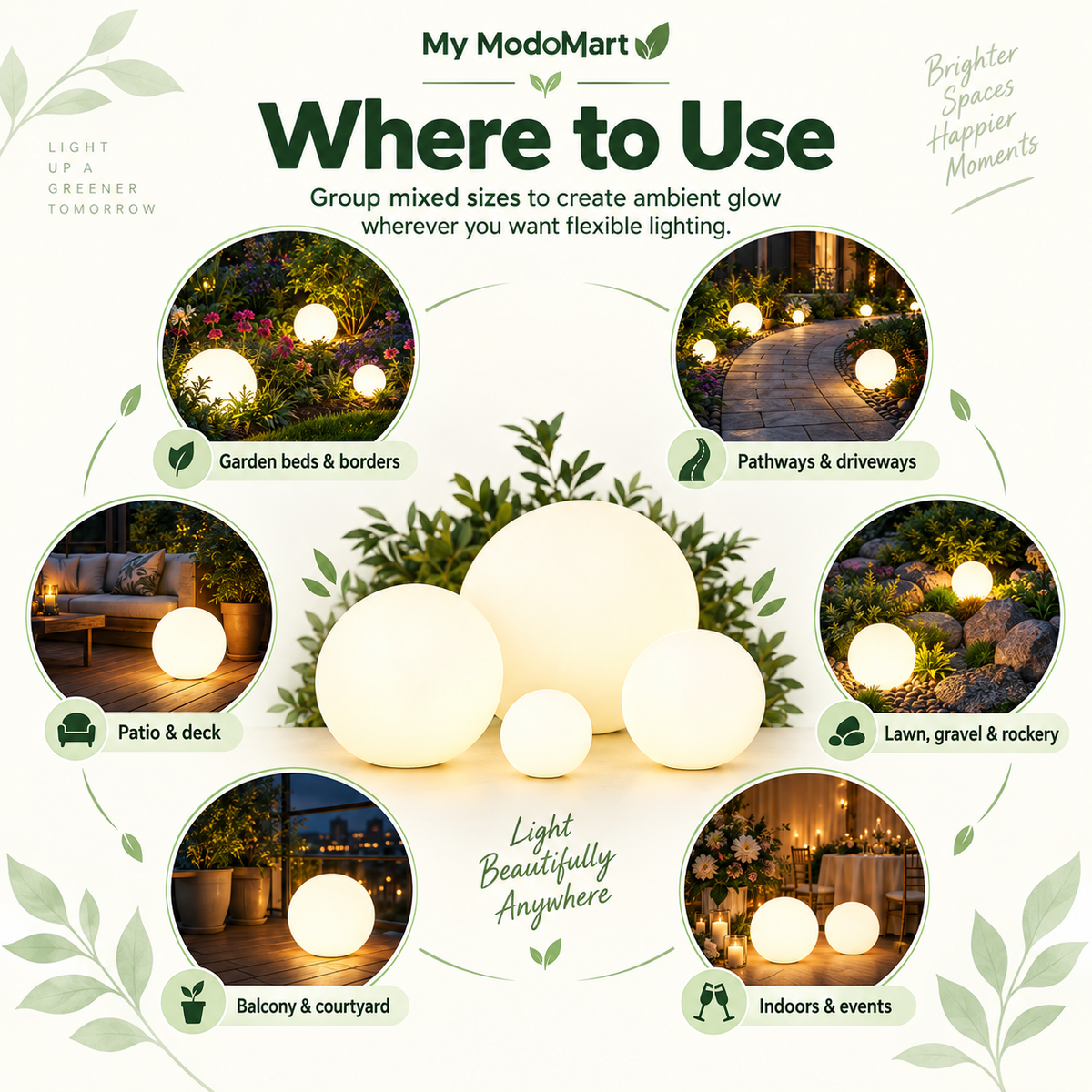 Rechargeable Garden Lights – LED Balls with Remote, Mood Lighting