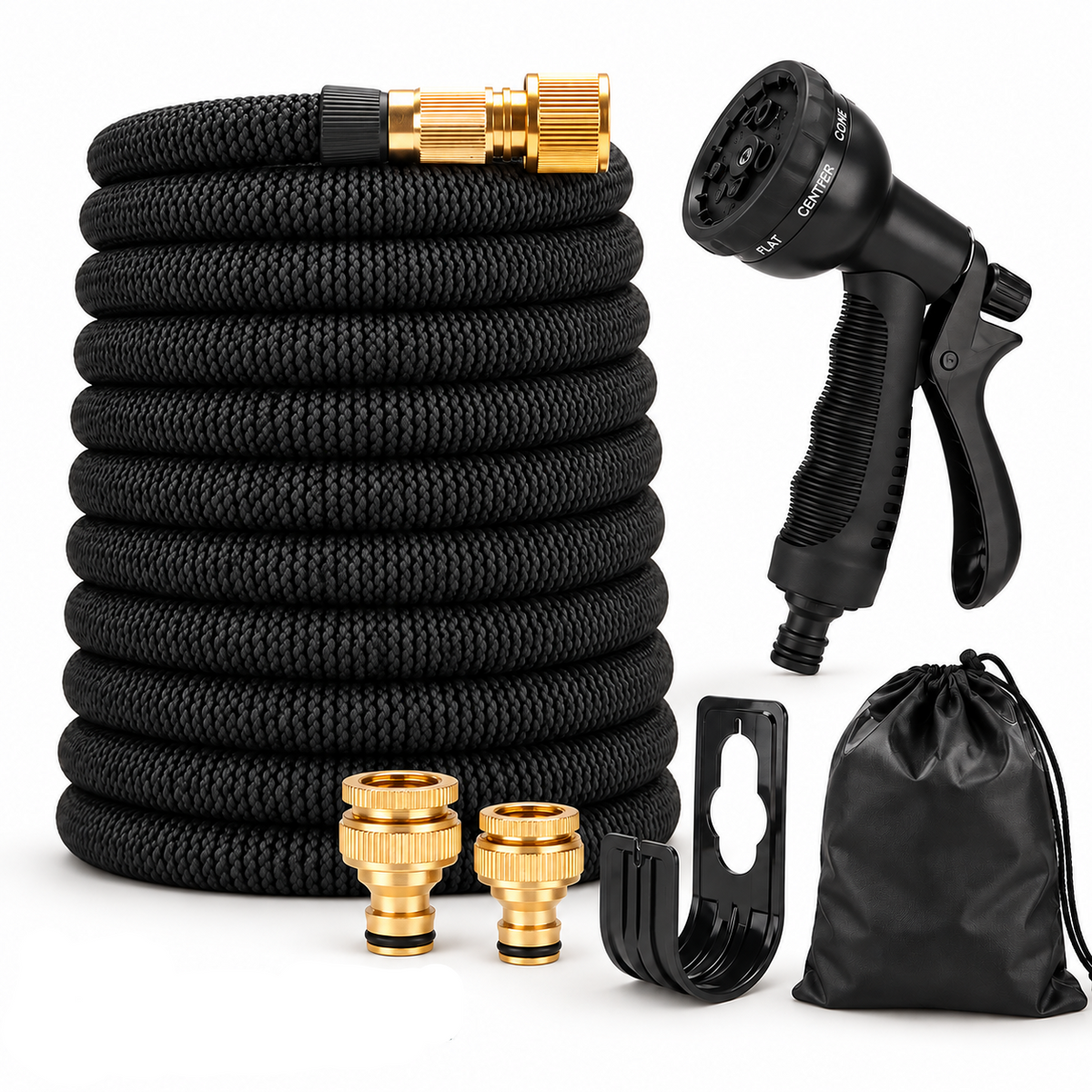 Expandable Garden Hose with Nozzle – Flexible Water Hose, 7.5–30m