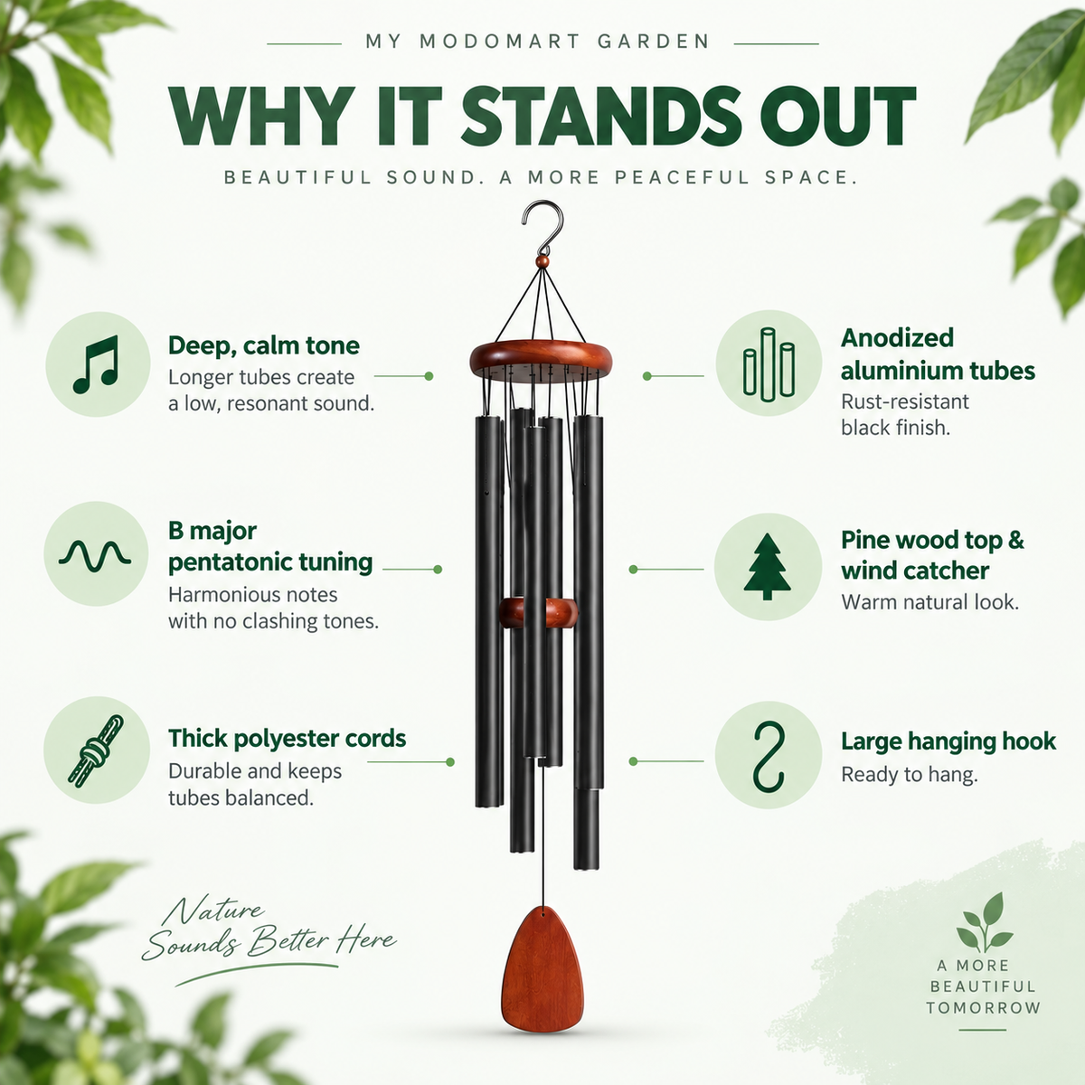 Wind Chimes for Garden – Sympathy Gift and Memorial Wind Chimes