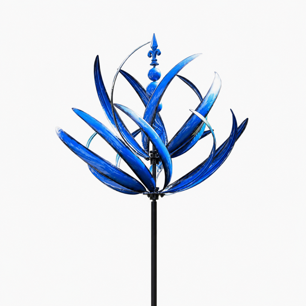 Lotus Wind Spinner – Metal Garden Decor and Garden Ornaments, 90cm