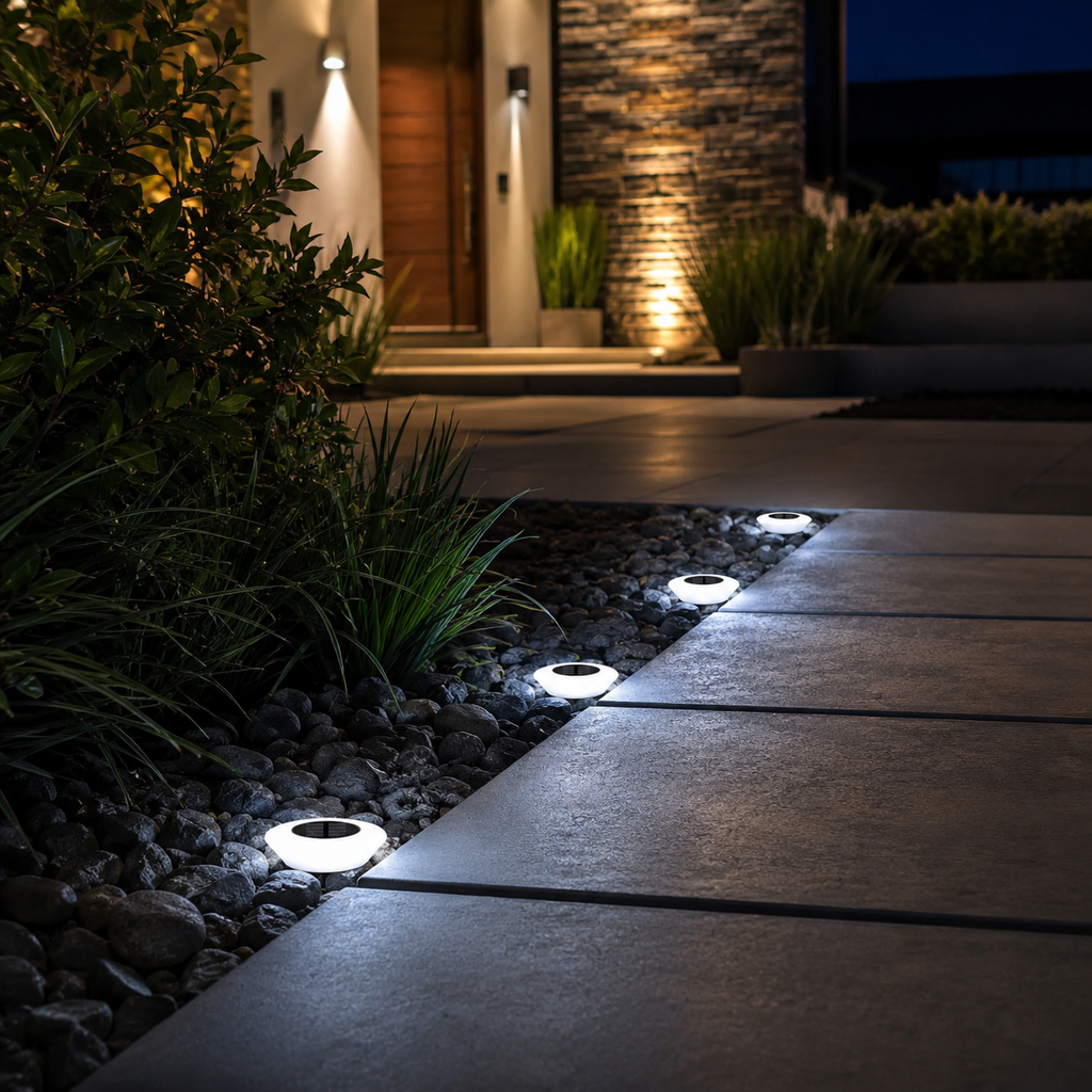 Driveway Lights – Solar Pathway Lights with Dusk to Dawn Sensor