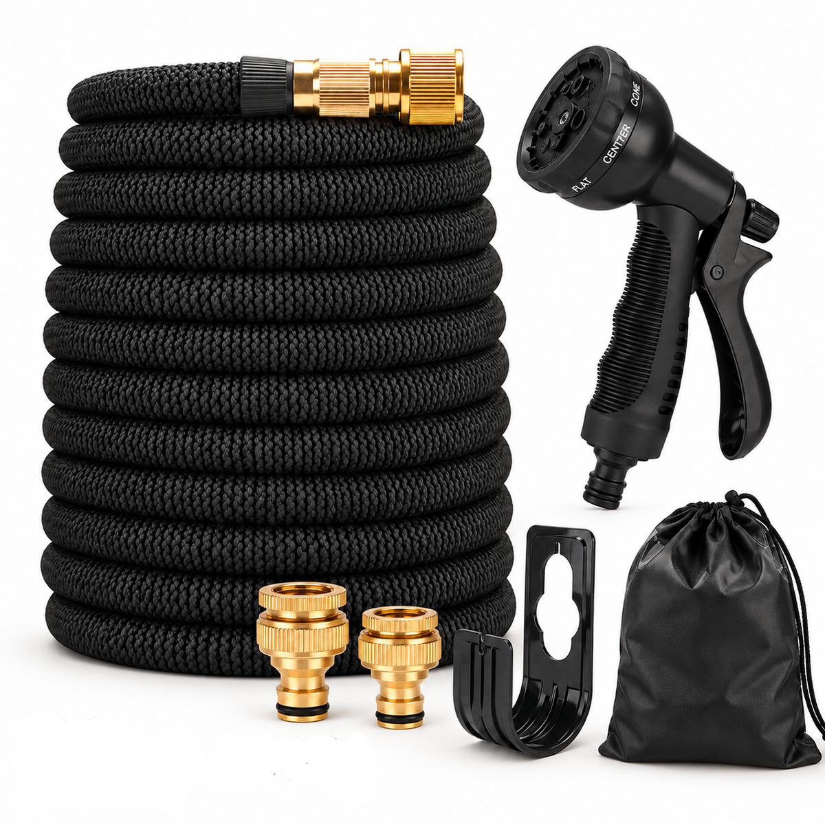 Expandable Garden Hose with Nozzle – Flexible Water Hose, 7.5–30m