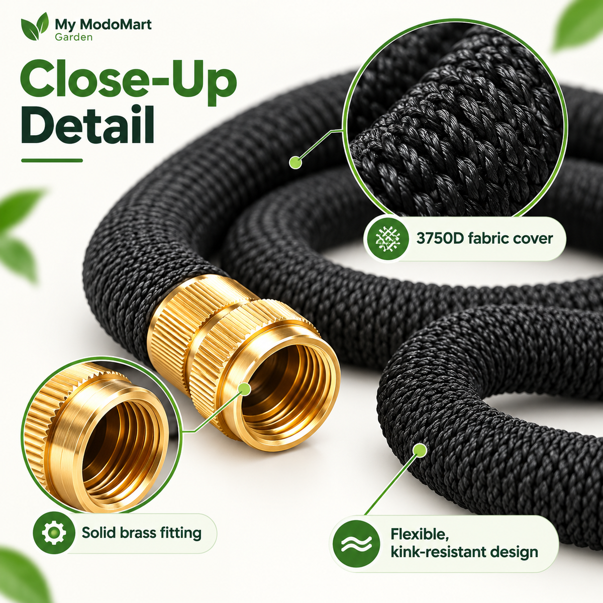 Expandable Garden Hose with Nozzle – Flexible Water Hose, 7.5–30m