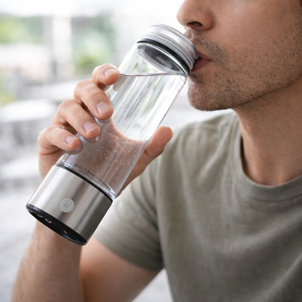 Portable USB Rechargeable Hydrogen Water Bottle – 420 ml