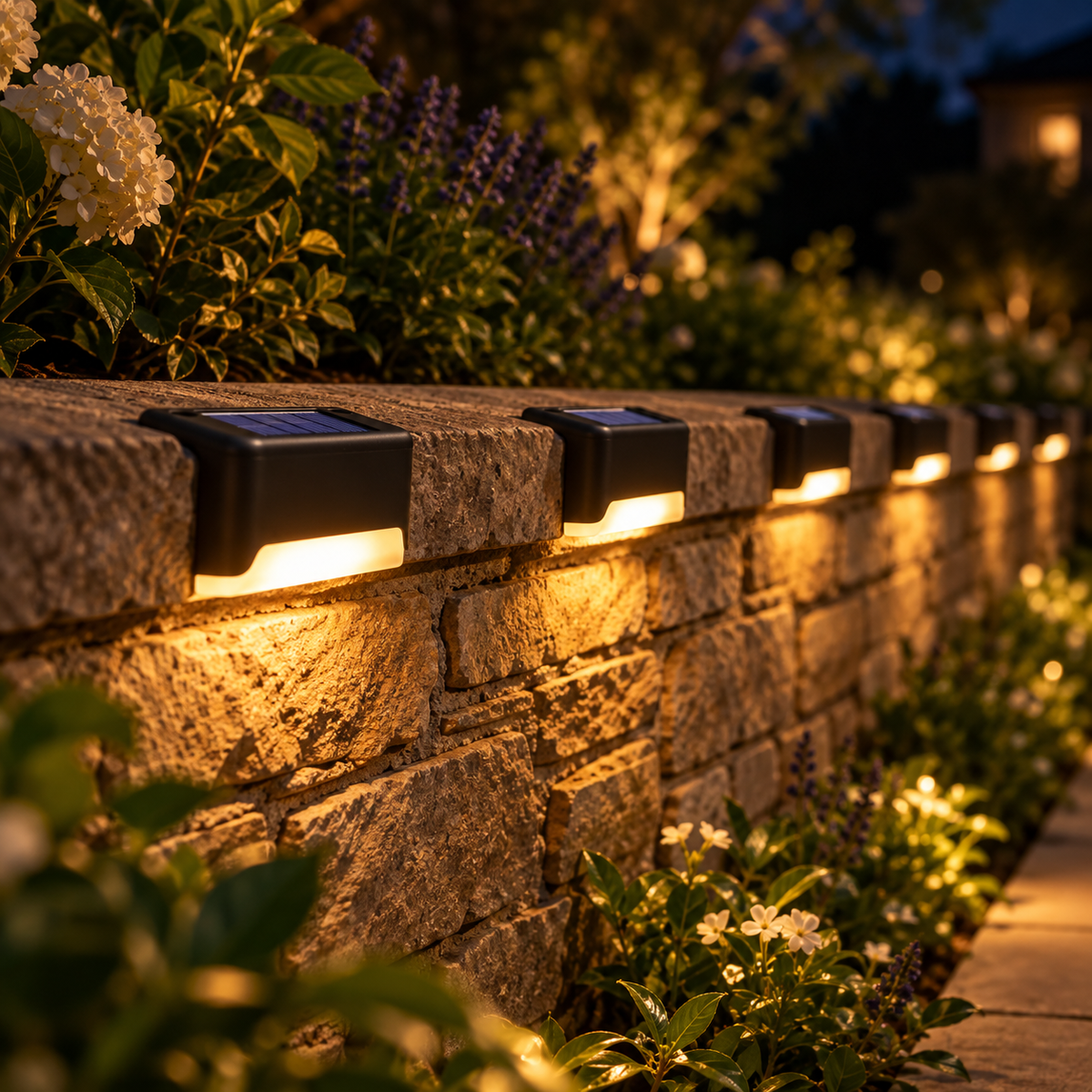 Solar Fence Lights – Solar Wall Lights and Deck Lights, 4 or 8 Pack
