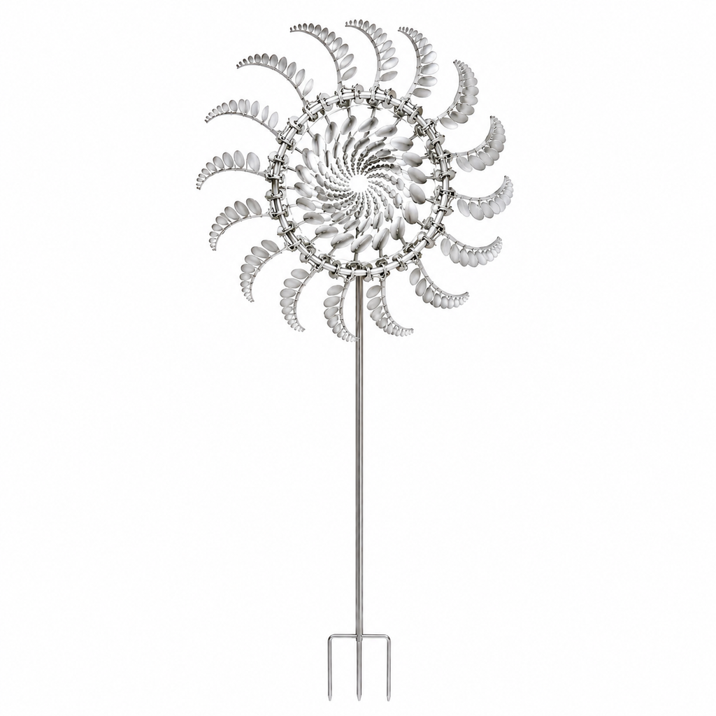 Kinetic Sculpture Wind Spinner – Stainless Metal Garden Art