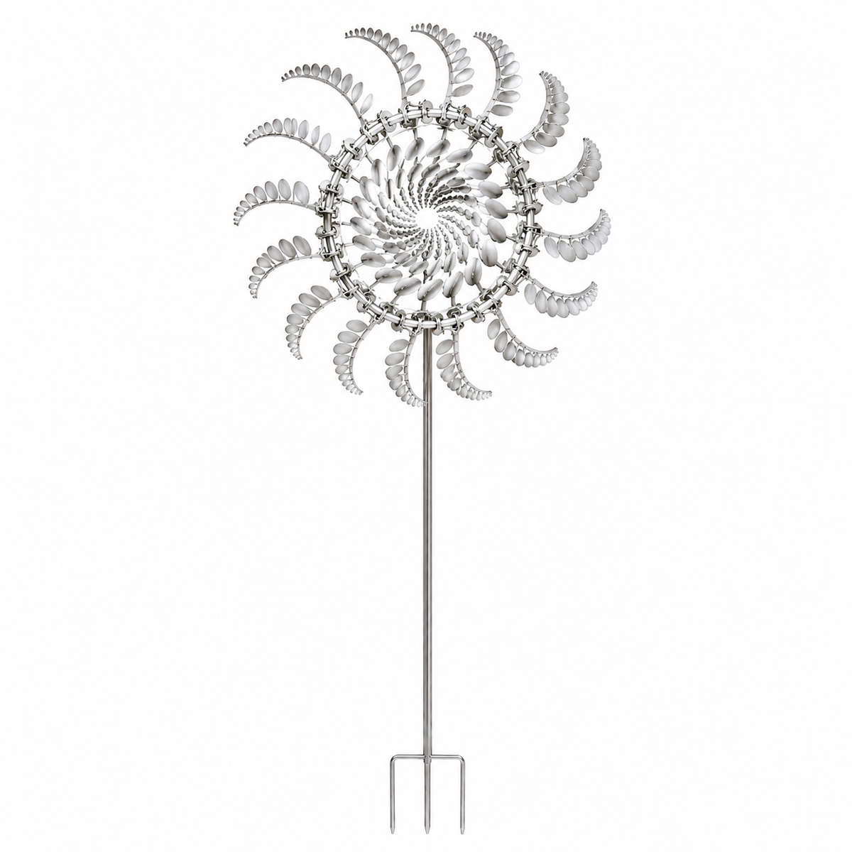 Kinetic Sculpture Wind Spinner – Stainless Metal Garden Art