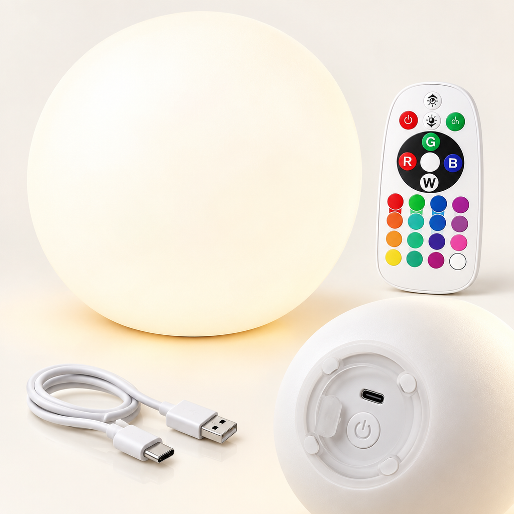 Rechargeable Garden Lights – LED Balls with Remote, Mood Lighting