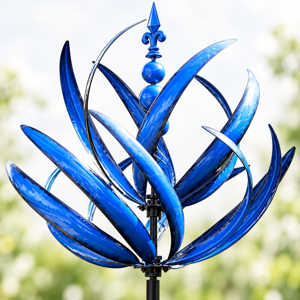 Lotus Wind Spinner – Metal Garden Decor and Garden Ornaments, 90cm