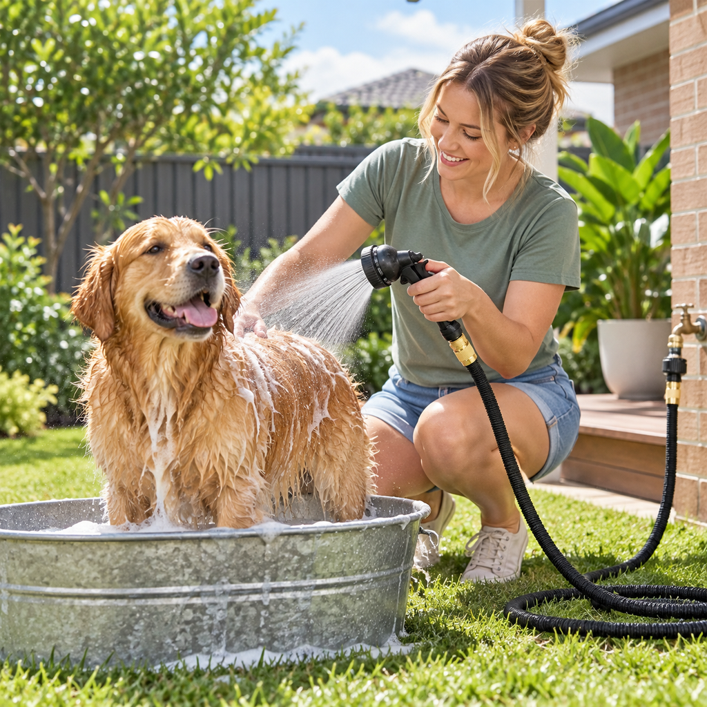 Expandable Garden Hose with Nozzle – Flexible Water Hose, 7.5–30m