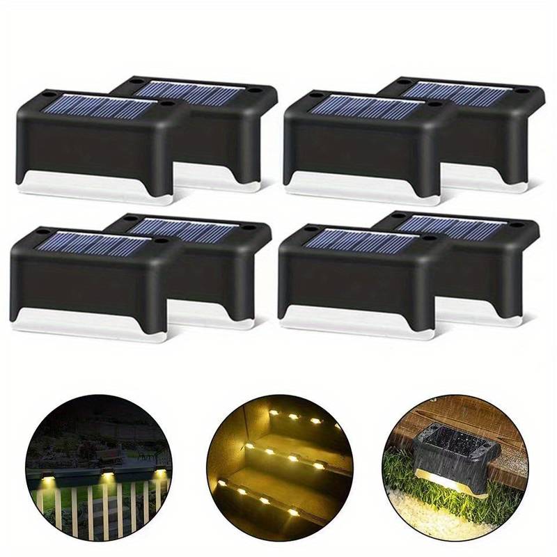 Solar Fence Lights – Solar Wall Lights and Deck Lights, 4 or 8 Pack