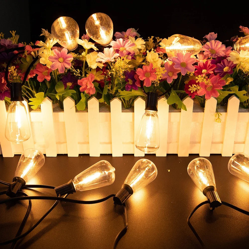 Solar Festoon Lights – Outdoor Party Lights and Edison Bulb Lights