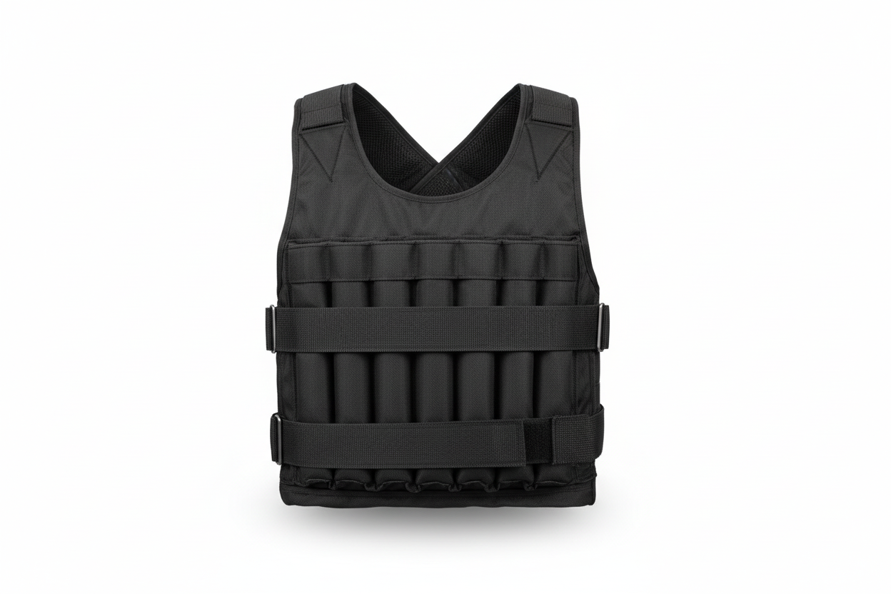 Adjustable Weighted Training Vest with accurate design on white background