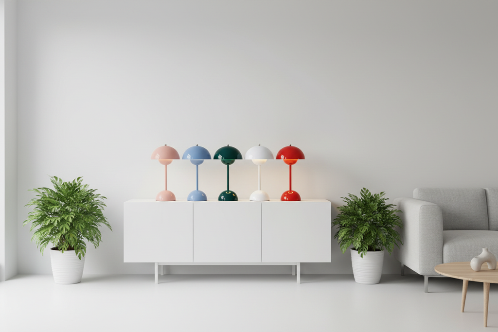 All 5 lamps in Scandinavian living room