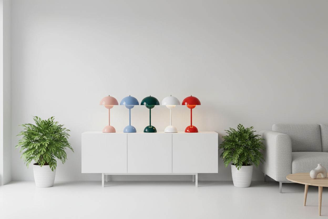 All 5 lamps in Scandinavian living room