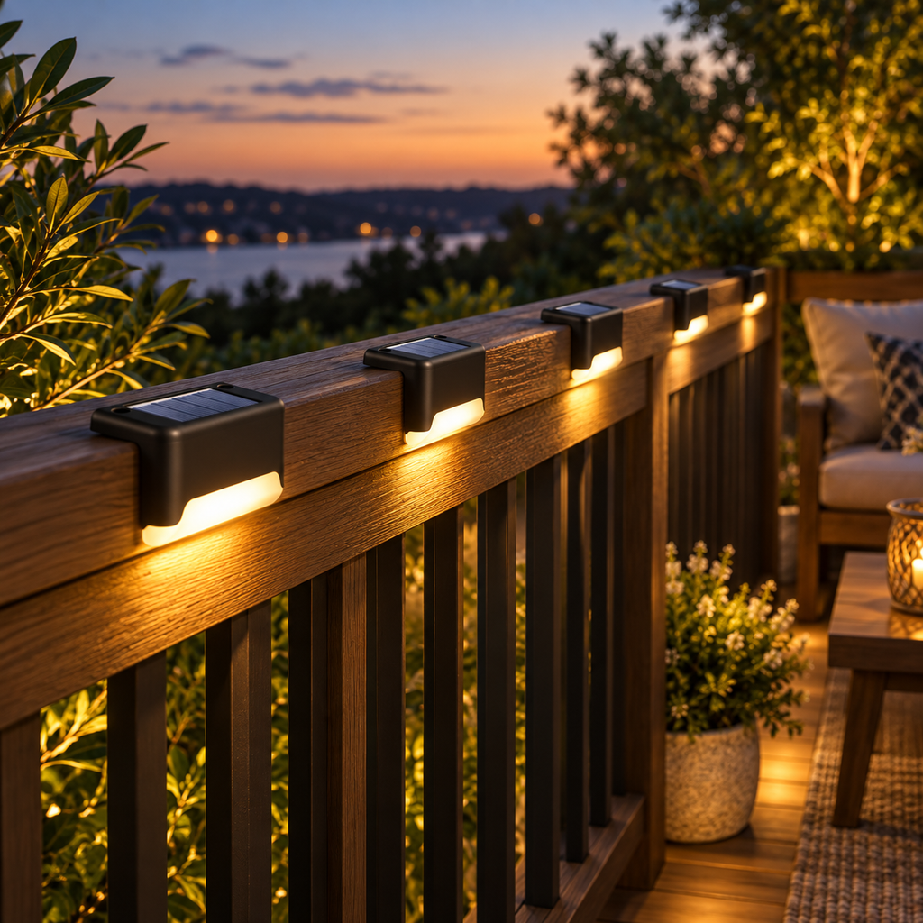 Solar Fence Lights – Solar Wall Lights and Deck Lights, 4 or 8 Pack