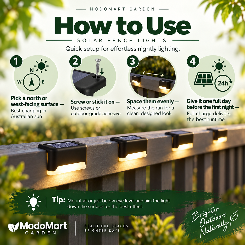 Solar Fence Lights – Solar Wall Lights and Deck Lights, 4 or 8 Pack