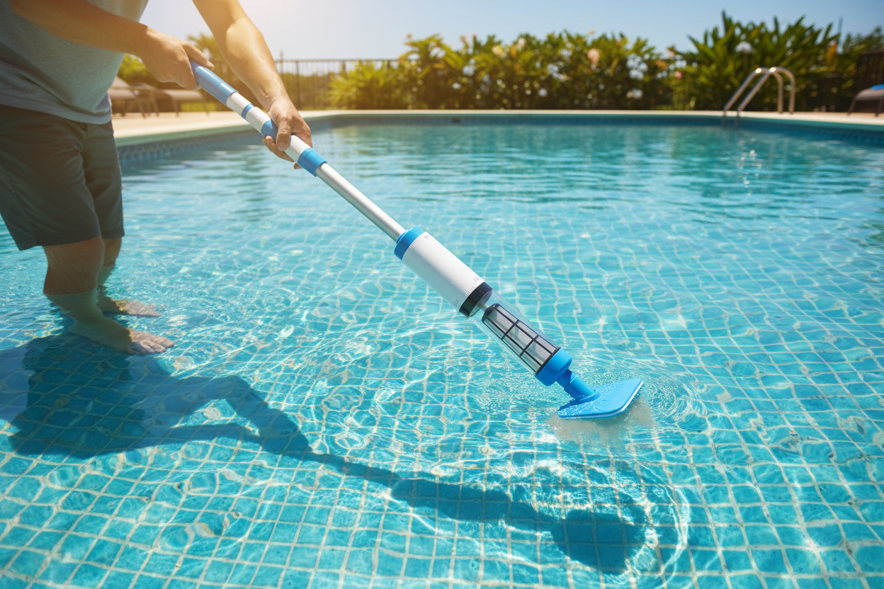 Cleaning pool floor