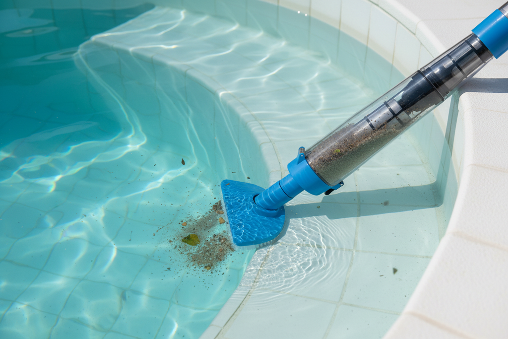 Cleaning spa steps and corners