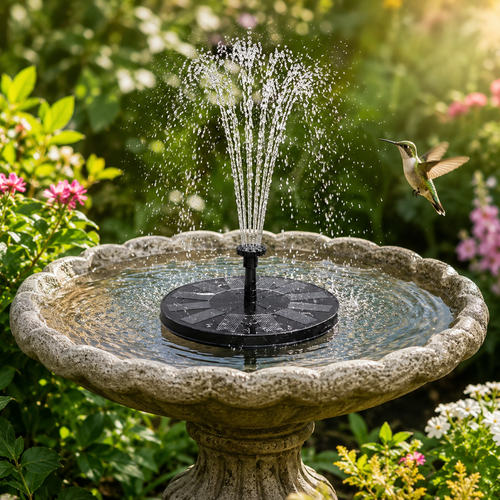 Solar Water Fountain – Bird Bath Fountain and Solar Fountain Pump