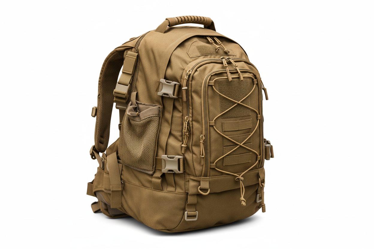 Expandable Outdoor Backpack on white background