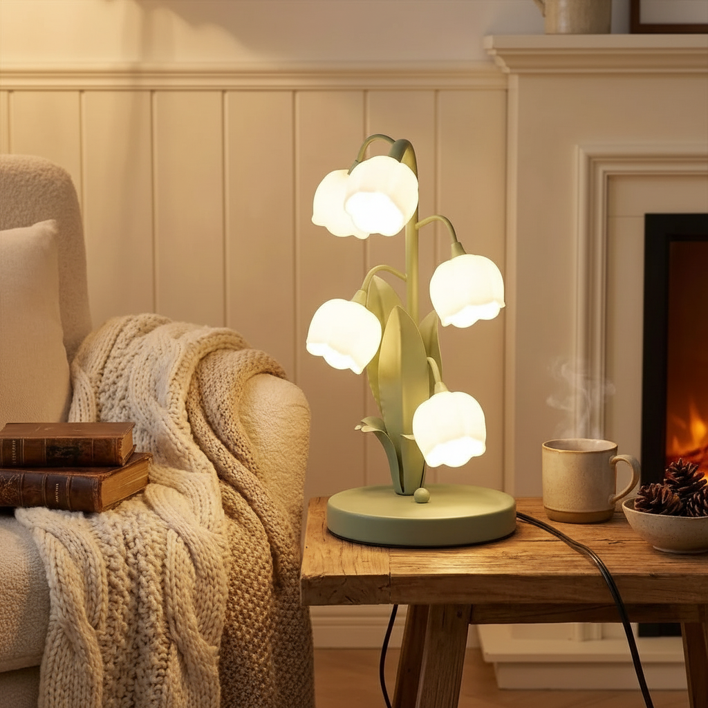 Farmhouse living room with fireplace