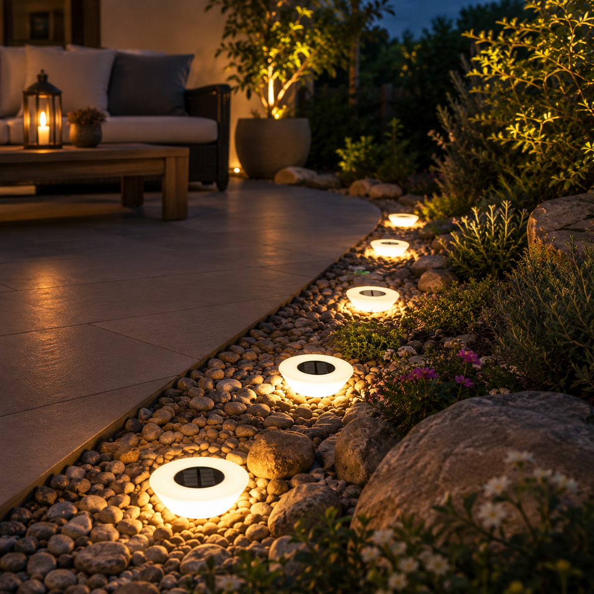 Driveway Lights – Solar Pathway Lights with Dusk to Dawn Sensor