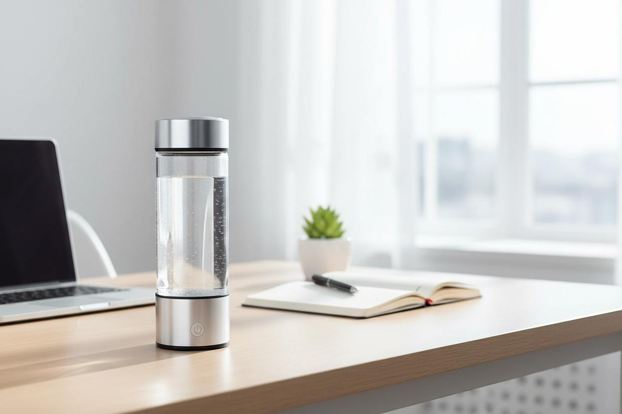 Hydrogen Water Generator Bottle in modern office setting