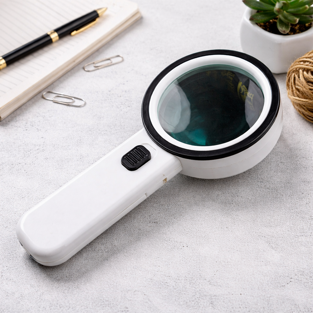 30X LED Magnifying Glass with Light (Handheld) – Small Print & Detailed Inspection