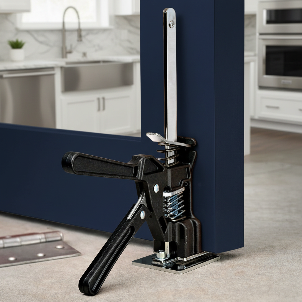 Navy blue cabinet in modern kitchen