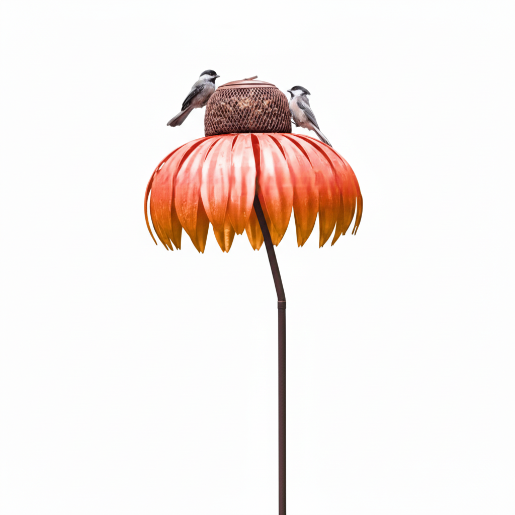 Orange Bird Feeder Zoomed Out 40%