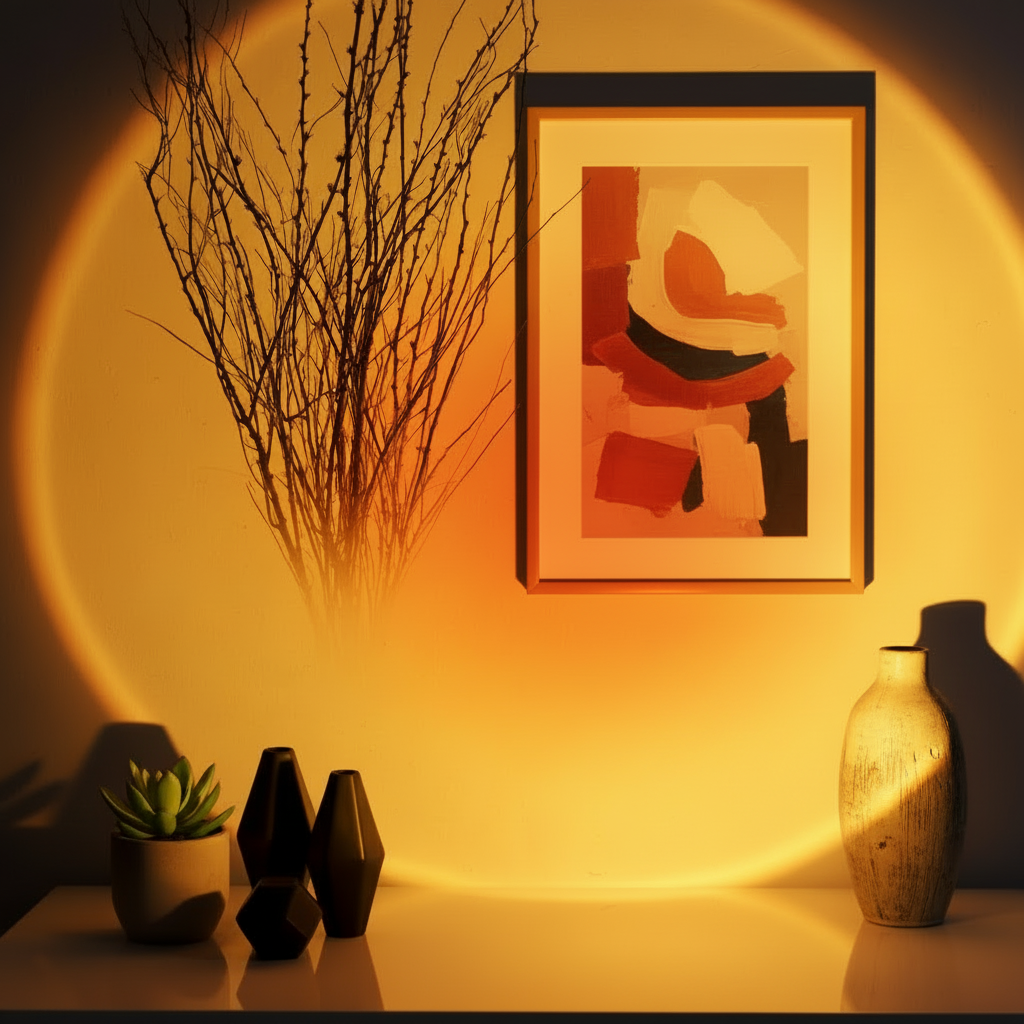 Orange sunset projection - no lamp