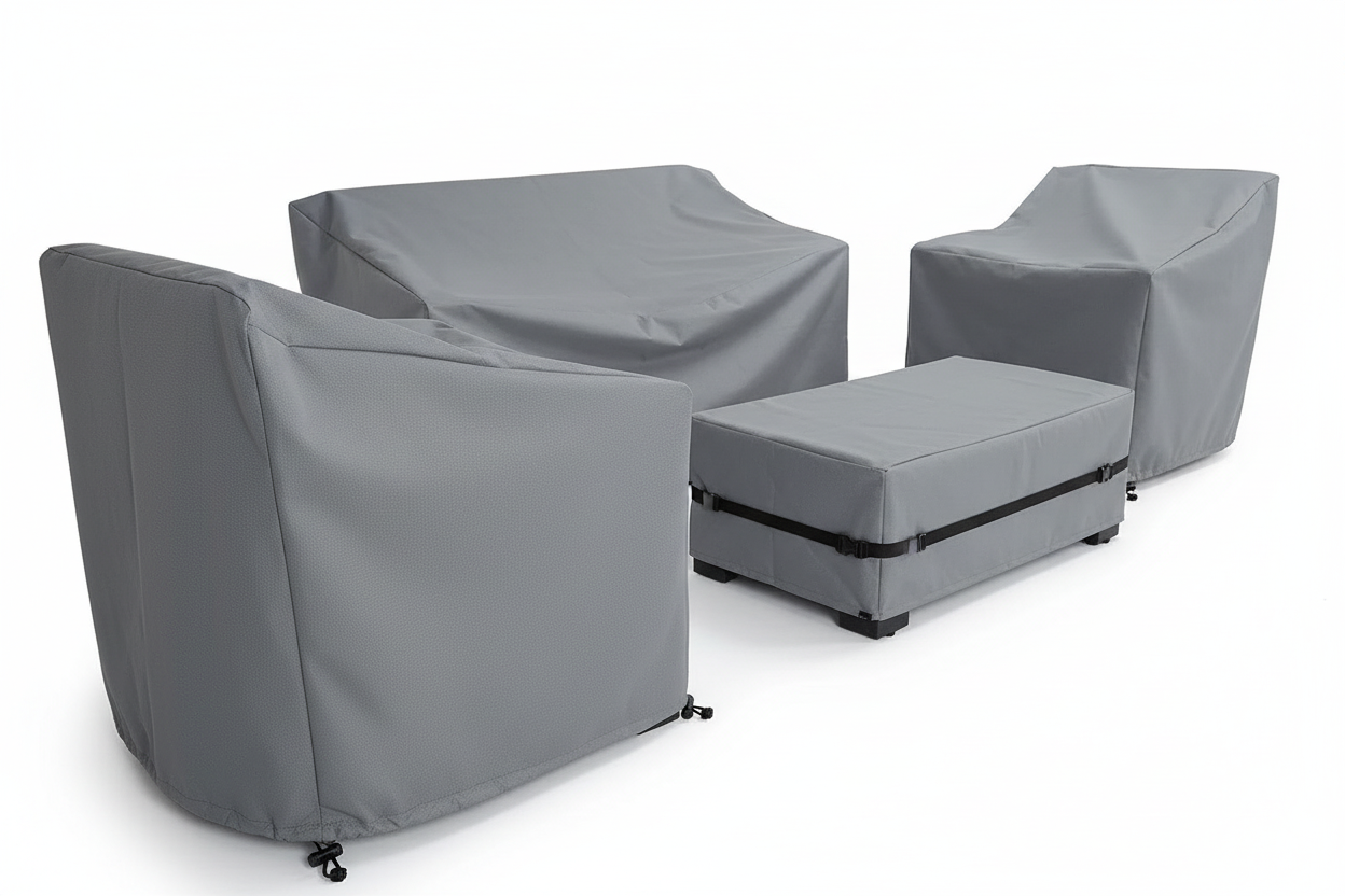 Outdoor Patio Furniture Cover - Grey variant with unique angle