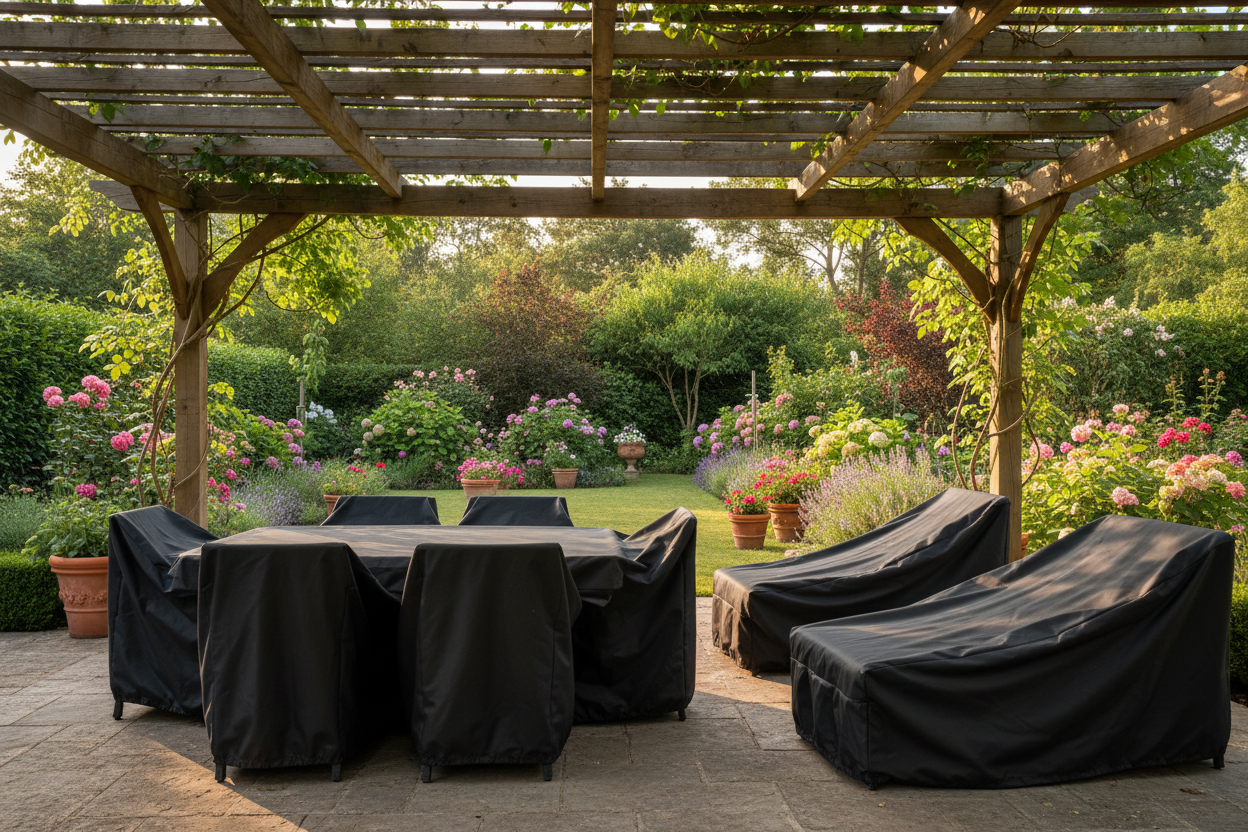 Patio Furniture Cover - pergola garden view
