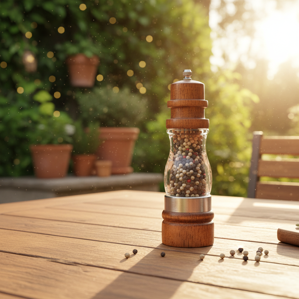 Pepper grinder outdoor patio setting