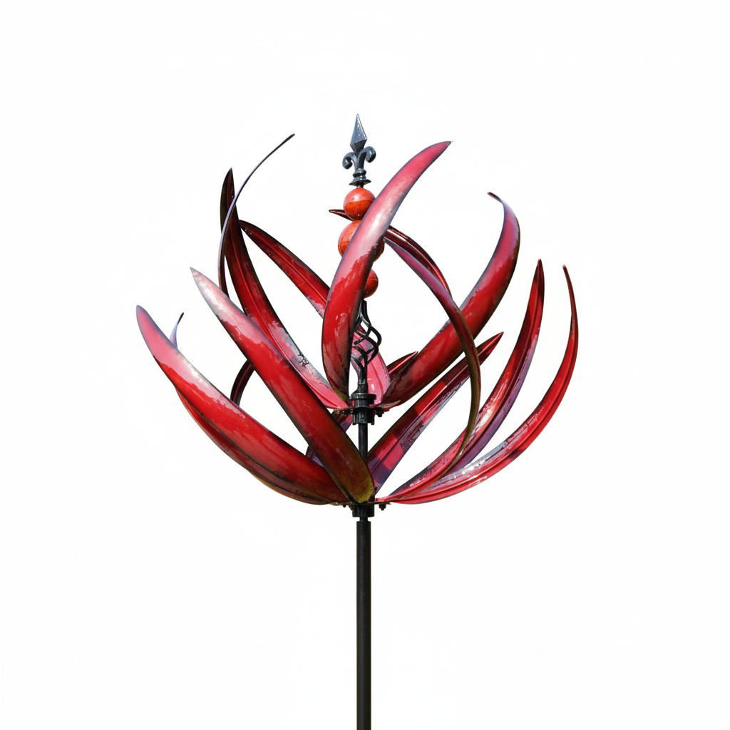 Lotus Wind Spinner – Metal Garden Decor and Garden Ornaments, 90cm