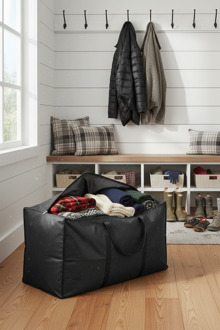 Storage Bag - mudroom seasonal storage