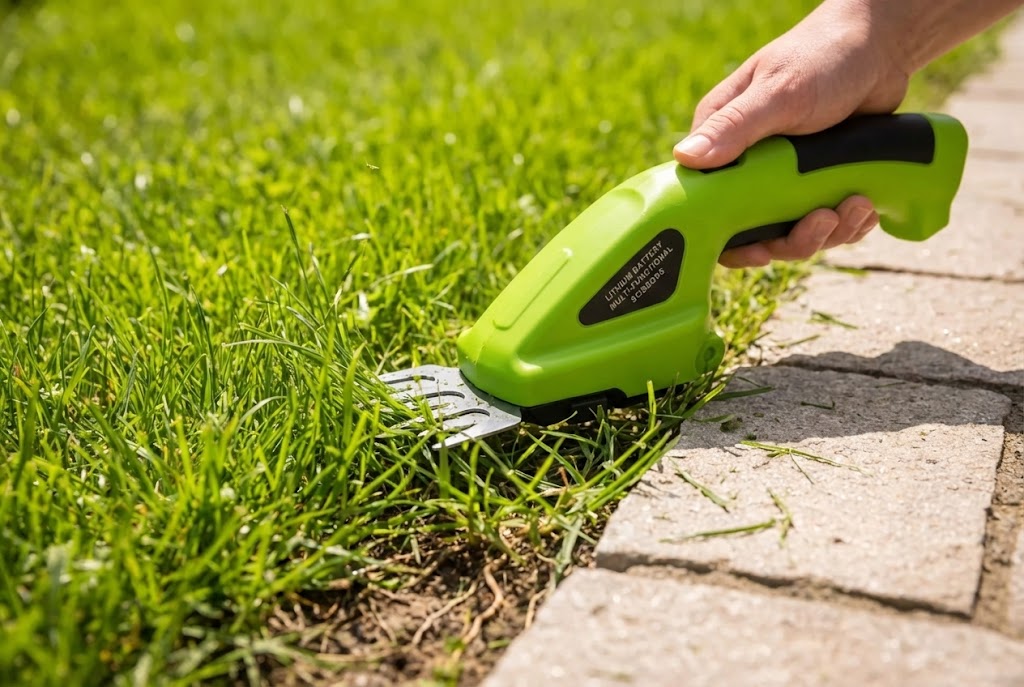 Cordless 2-in-1 Garden Trimming Tool with Grass and Shrub Blades