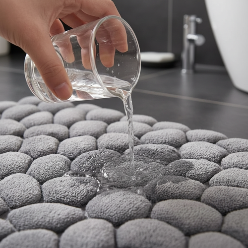 Water pouring - dark slate bathroom